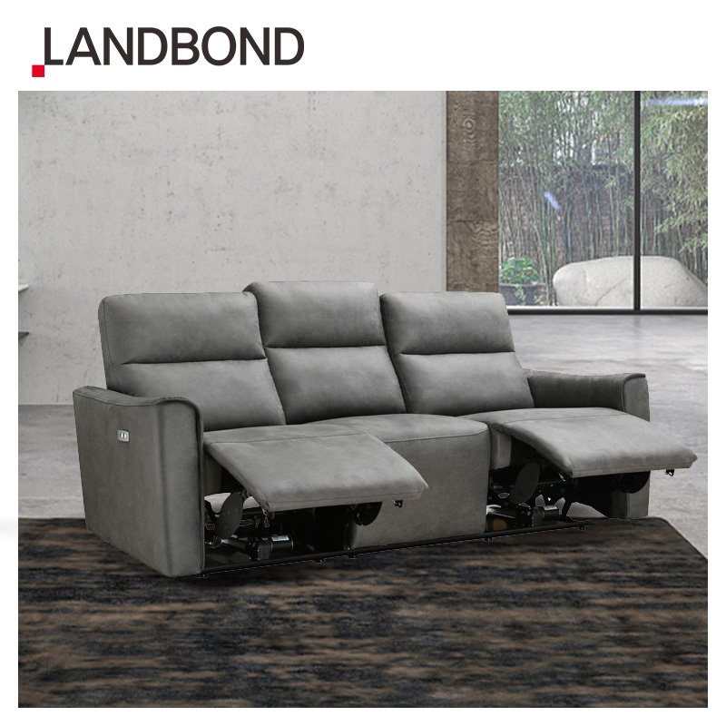 Italian Fabric Sectional Living Room Sofa Electric Reclining Furniture USB Charger Sofa Set For Home and hotel
