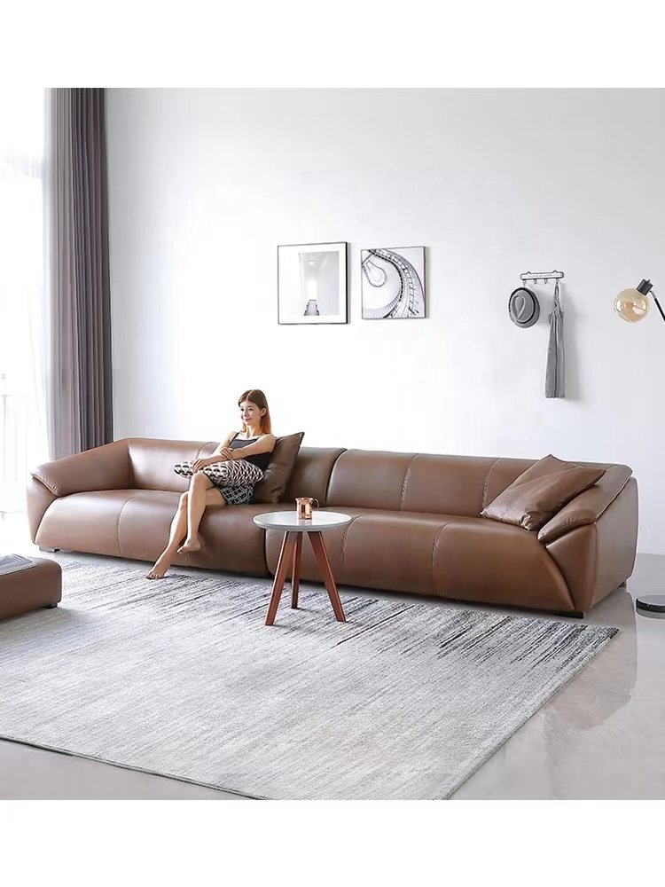 Italian Design Milan High-end Furniture Art Leather Sofa Set Furniture 3 Seater Sofas Couch Leather Home Furniture Modern 2011