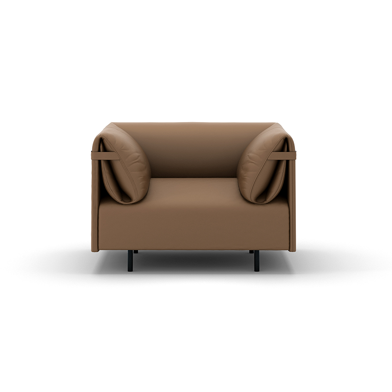 American Leisure Elegant Couch Living Room Sofas Brown Pu Leather Commercial Office Sofa Sectional Sofa