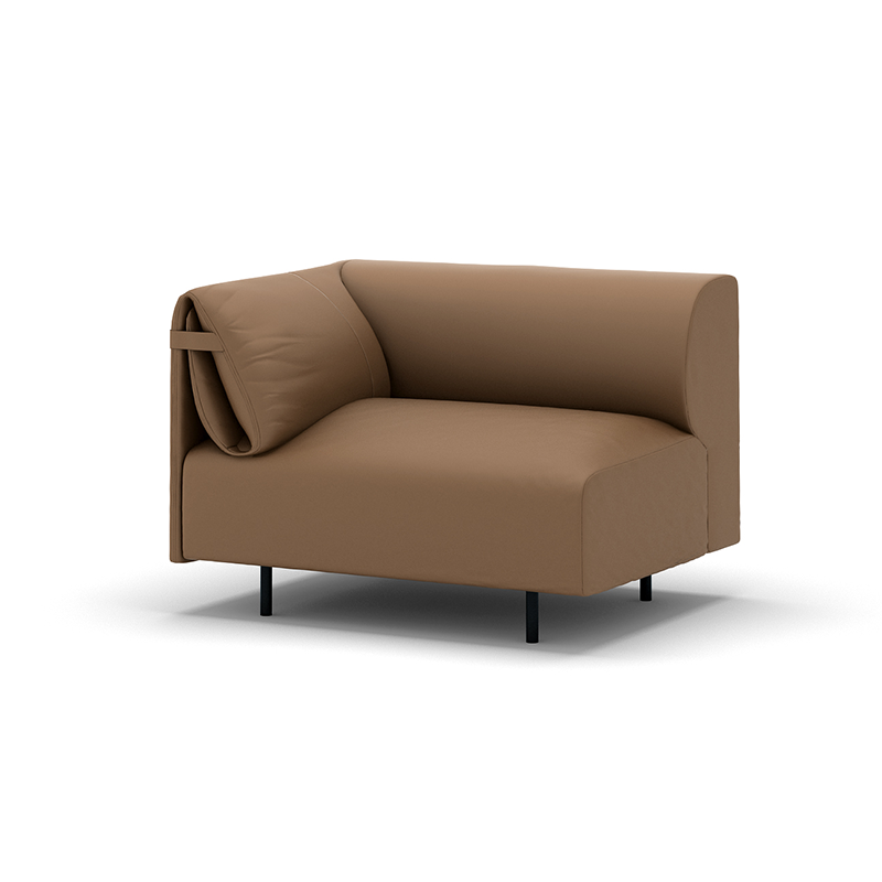 American Leisure Elegant Couch Living Room Sofas Brown Pu Leather Commercial Office Sofa Sectional Sofa
