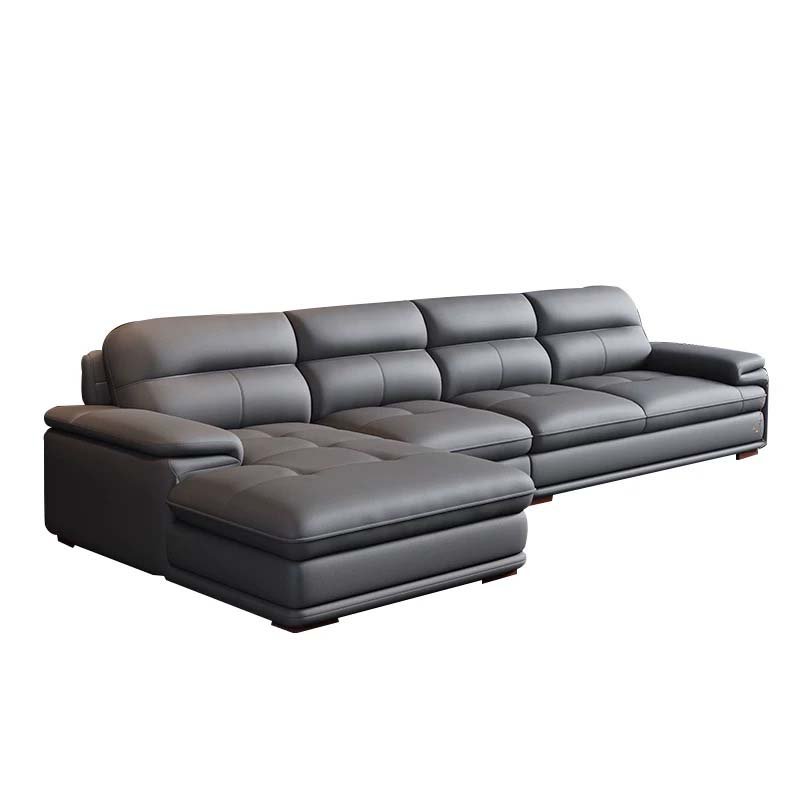 Home Furniture Living Room Sofa Furniture Leather Corner Sofa Set Living Room Modern Sectional Sofa Set With Ottoman