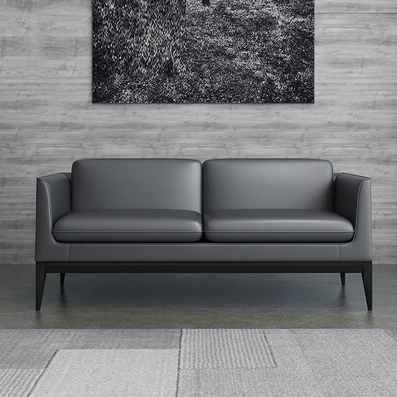 Office modern minimalist visitor business reception sofa coffee table combination