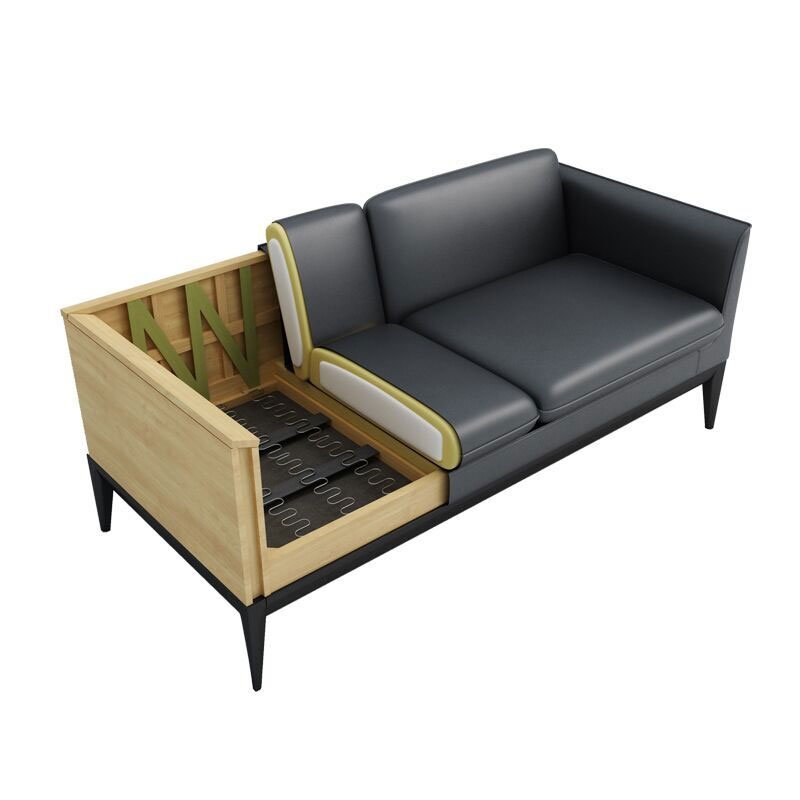Office modern minimalist visitor business reception sofa coffee table combination