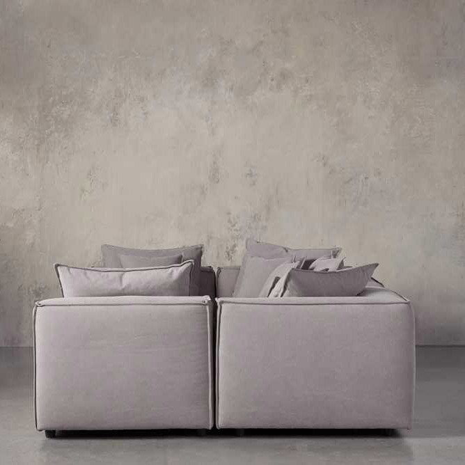 High quality modern grey thick modular six piece furniture set home living room modular sofa