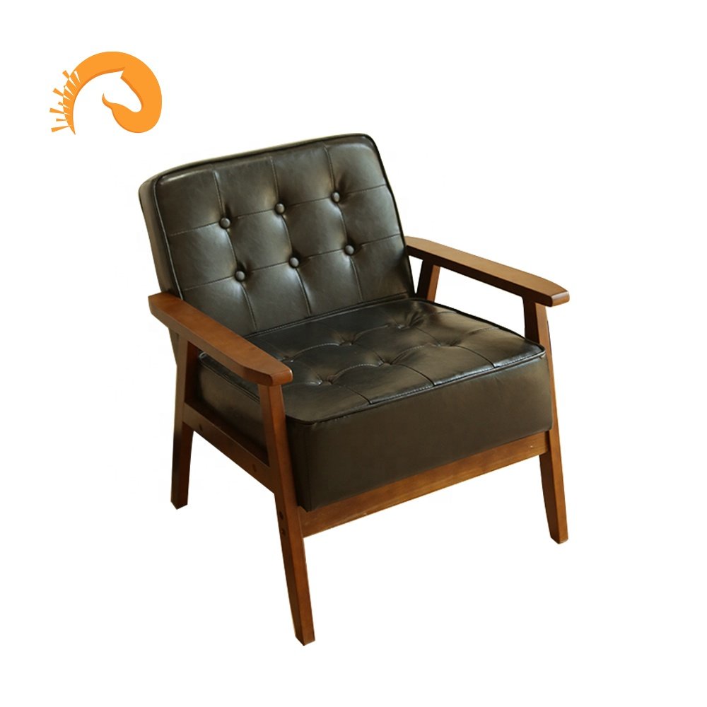 Modern hotel restaurant furniture coffee leather sofa living room leisure waiting sofa
