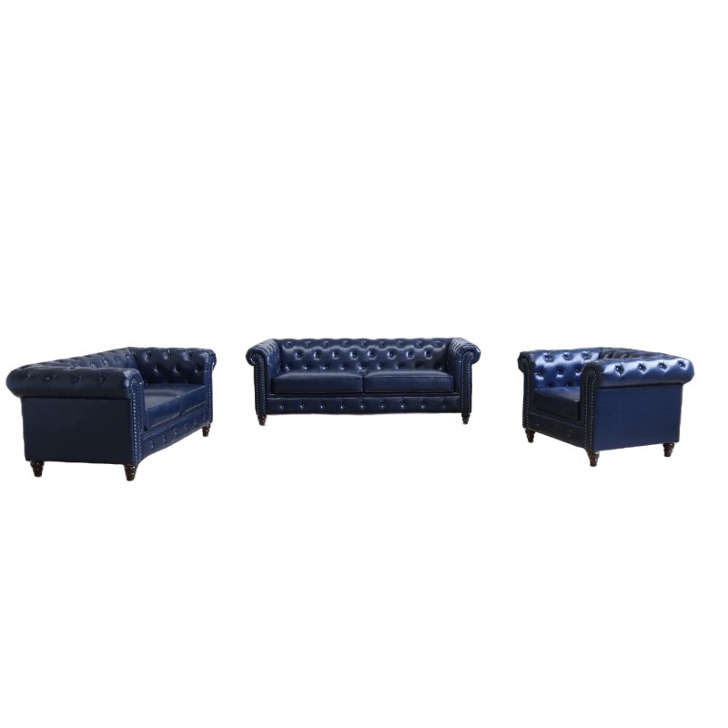 OEM Comfortable Sofa Set European Chesterfield Sofa Set Furniture Living Room Antique Sofa