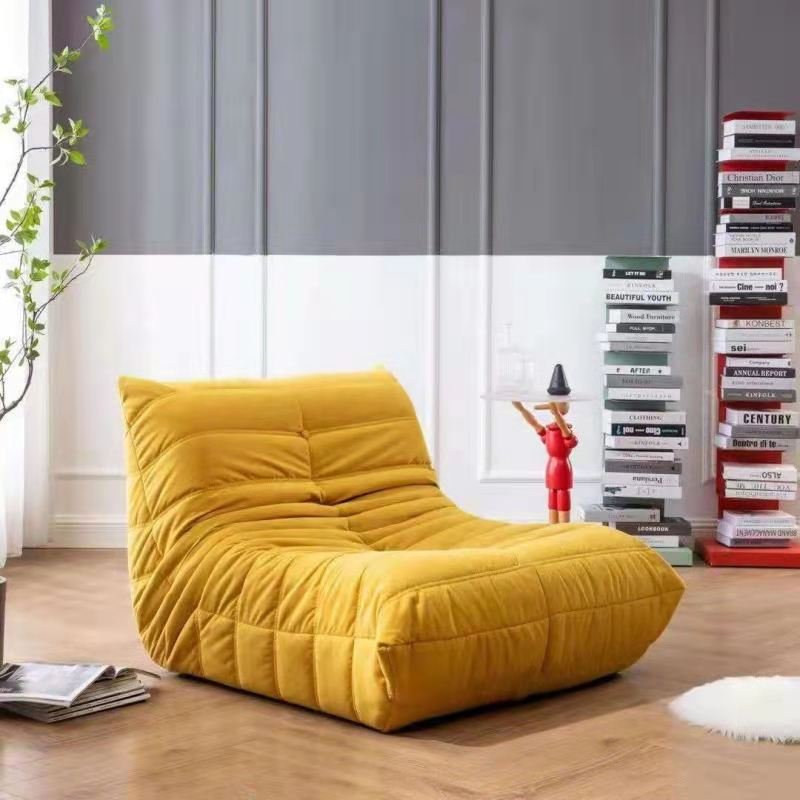 Morden design cheap lazy boy chair yellow fabric sofa living room sofas with foot pedal for old people