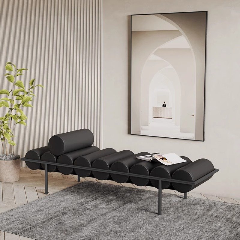 WISEMAX Modern Luxury Velvet Bench Bedhead Stool for Bedroom Home Office with Metal Legs Living Room Sofa Lazy Leisure Furniture