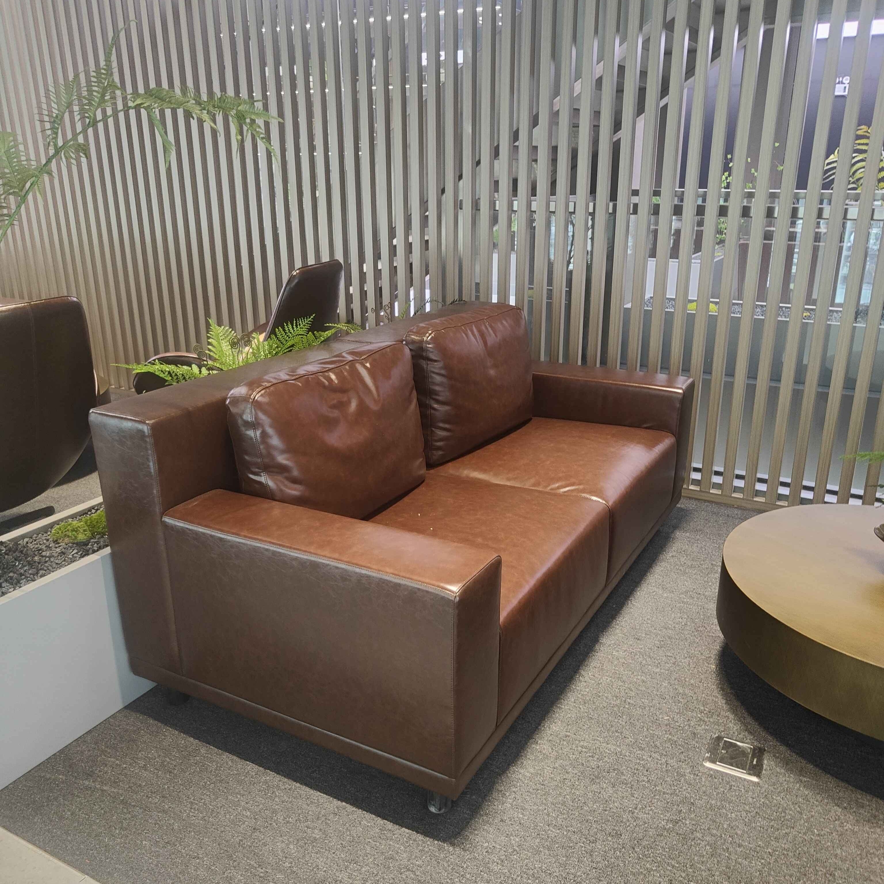 Modern Leather Apartment Sofa Set Home & Office Furniture Minimalist American Style Office Set Chairs for Living Room T/T