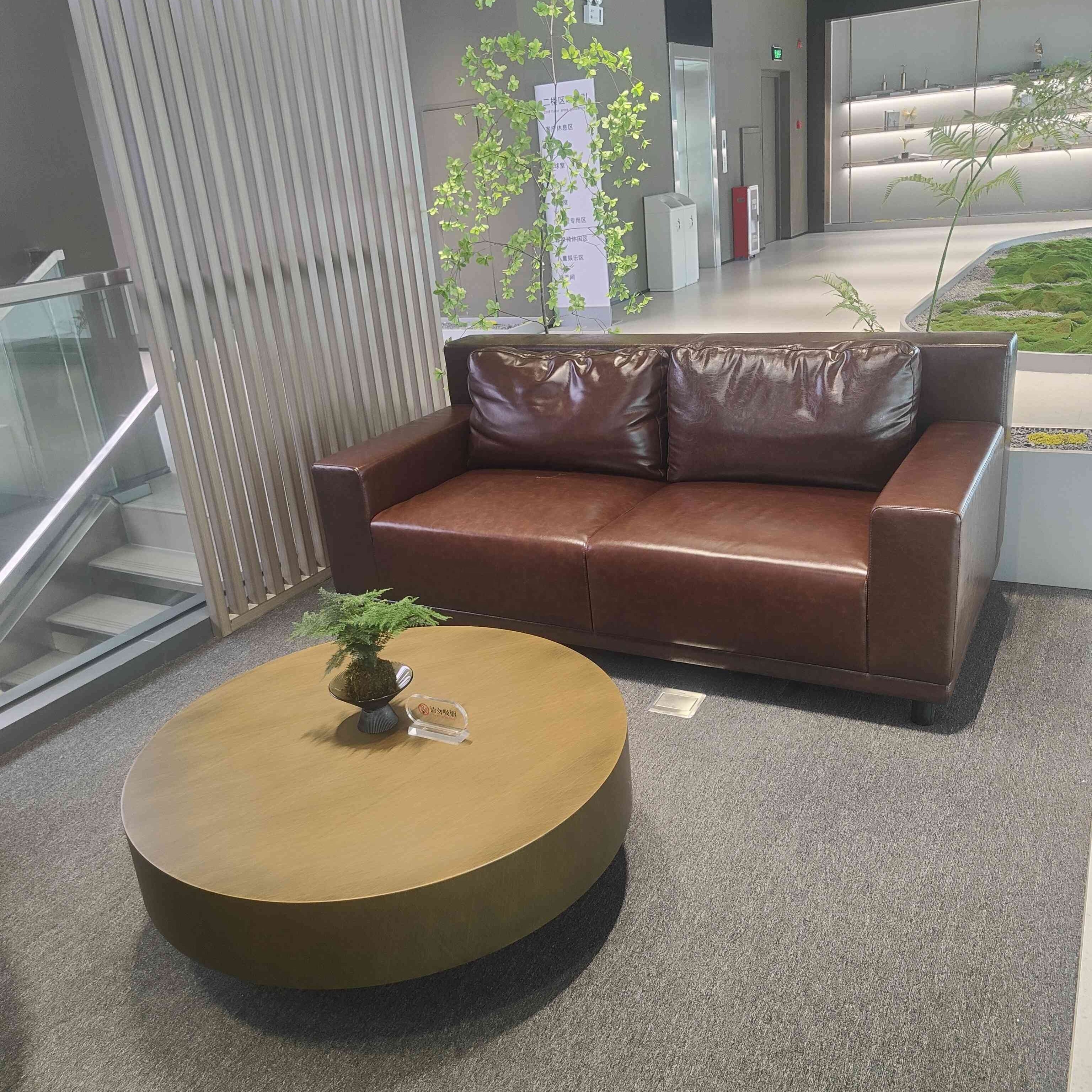 Modern Leather Apartment Sofa Set Home & Office Furniture Minimalist American Style Office Set Chairs for Living Room T/T