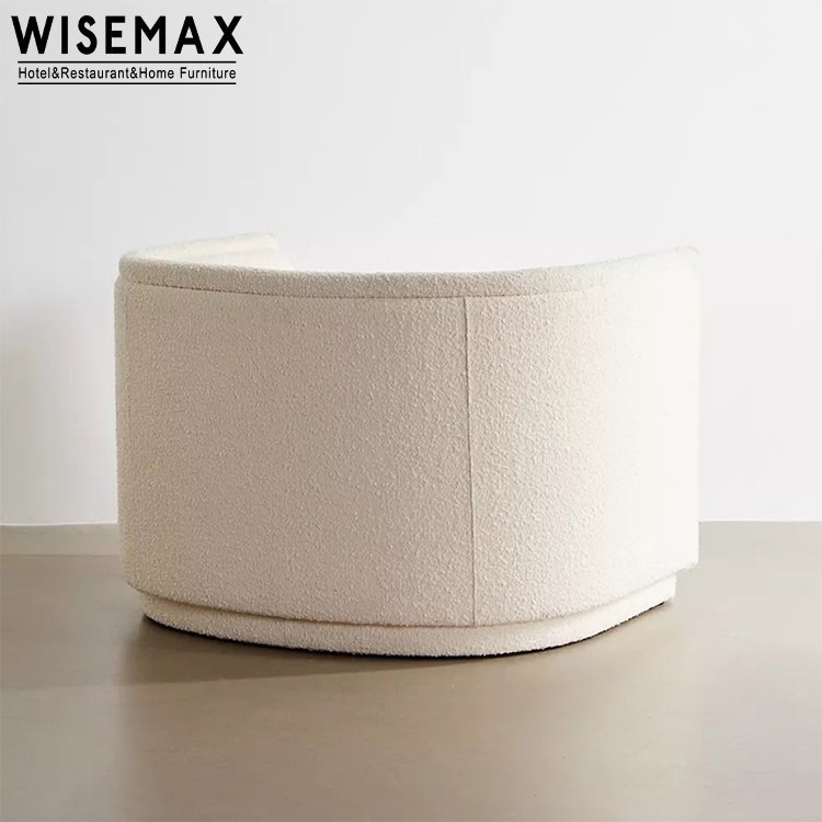 WISEMAX FURNITURE nordic modern leisure curved design sofa chair creative recliner single sofa