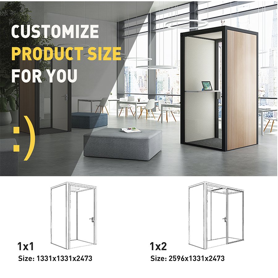 Movable soundproof indoor type office meeting booth