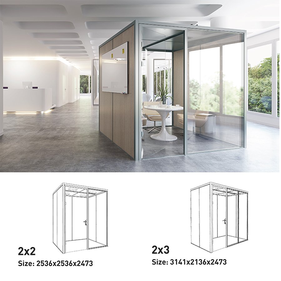 Movable soundproof indoor type office meeting booth