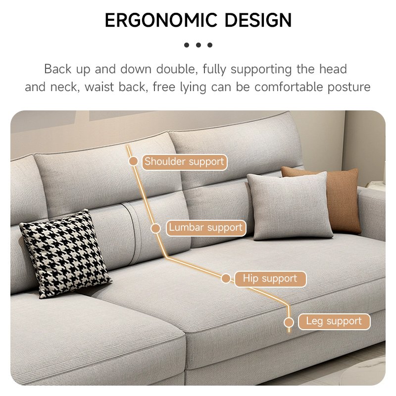 Luxury modular convertible sectional sofa L-Shaped corner sectional sofa set living room furniture sets
