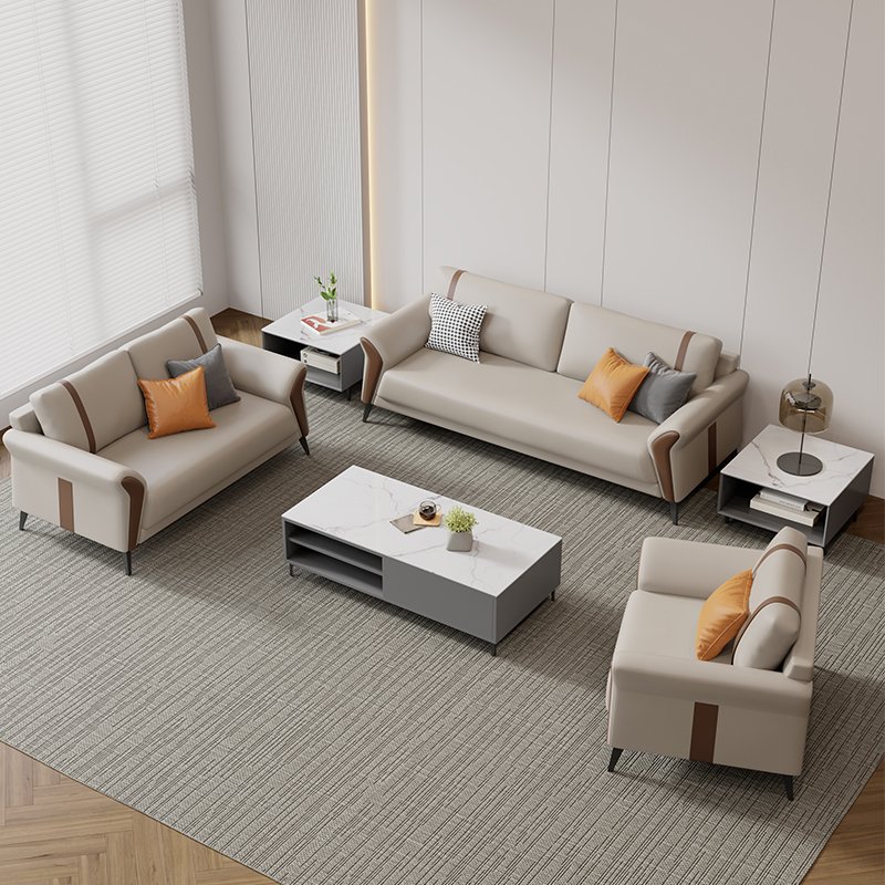 Be greeted with Modern Design High-end Office Furniture Sofa Set 1+1+3 Office Furniture Sofa