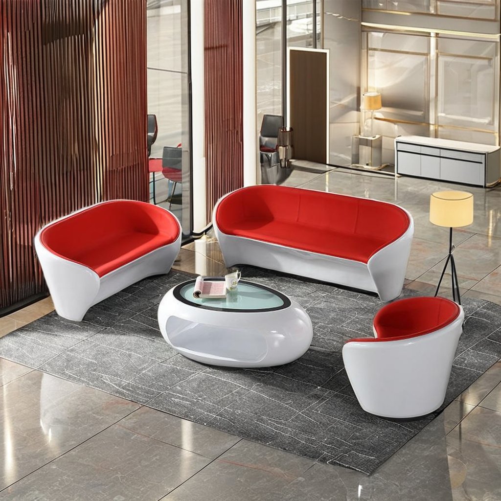 Luxurious Modern European Office Sofa Set Modular Sectional Furniture Fabric Cover Reclining Hotels Hospitals Living Rooms