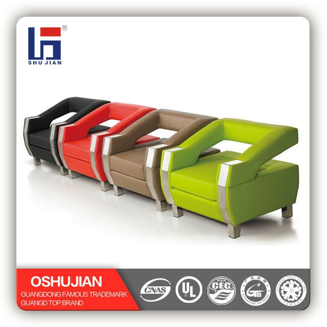 Commercial leather sofa single seat set designs small office sofa SJ851