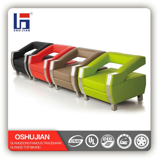 Commercial leather sofa single seat set designs small office sofa SJ851