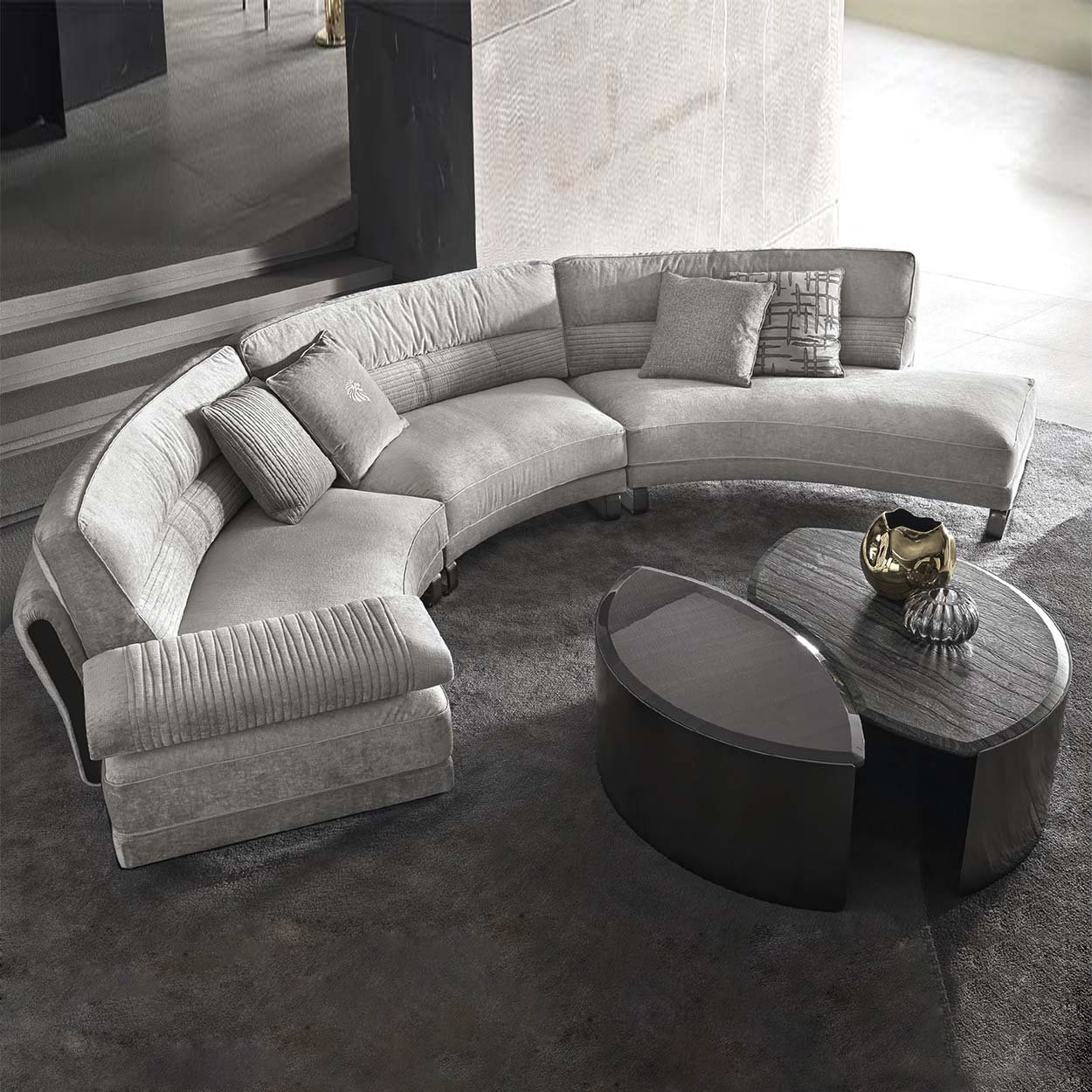 Italian style leisure customized living room sofa set 3 seater canap velvet luxury modern fabric sectional modular sofa