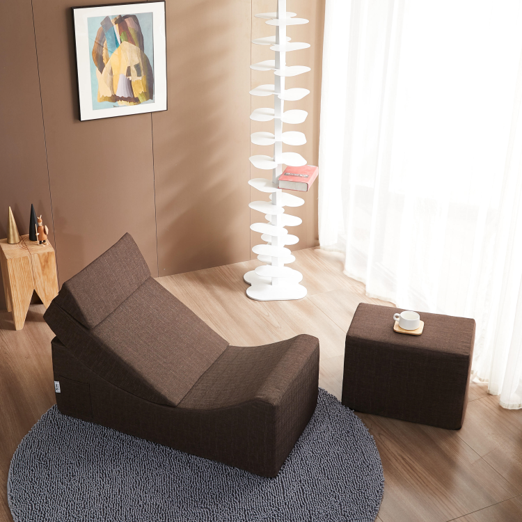 Moon shaped single chair folding sectional sofa cum bed