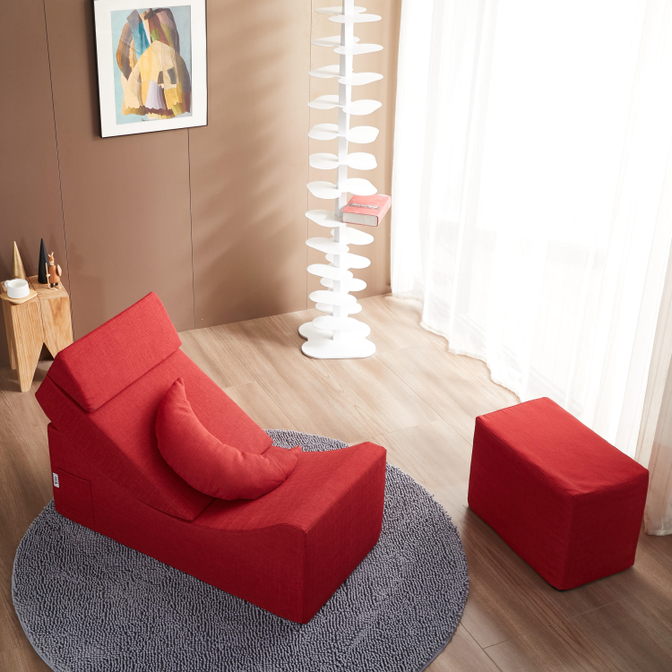 Moon shaped single chair folding sectional sofa cum bed