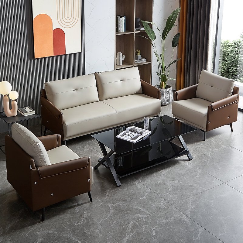2022 NEW Modern Business Reception Meeting Guests Sofa Office Coffee Table Combination Office Sofa