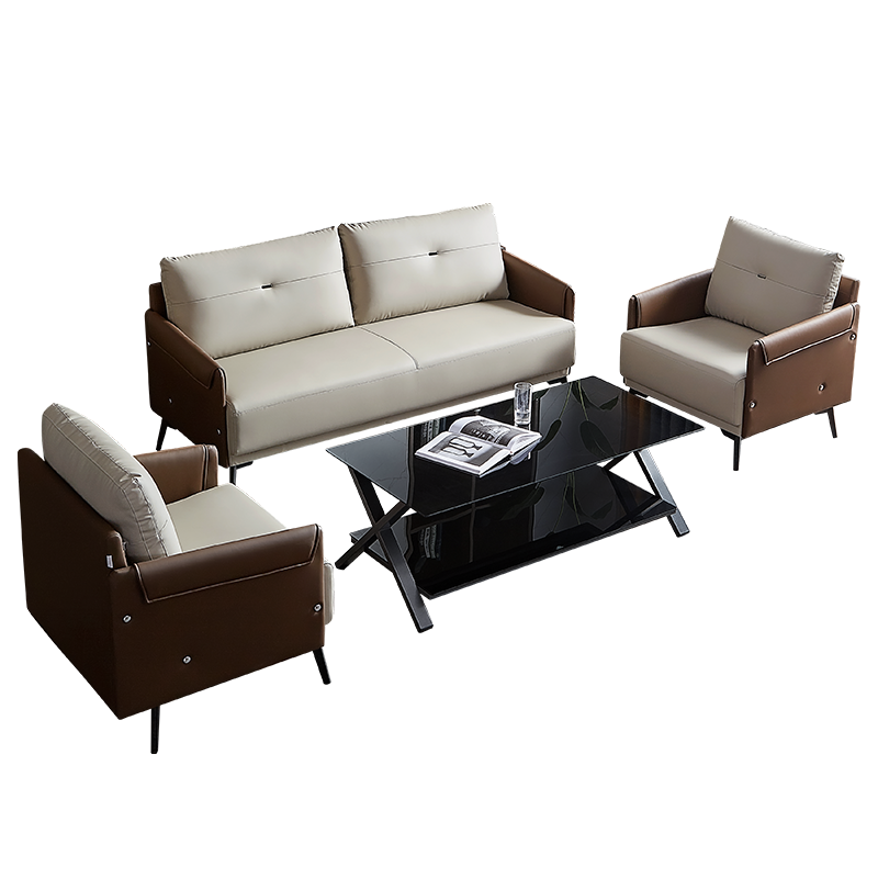 2022 NEW Modern Business Reception Meeting Guests Sofa Office Coffee Table Combination Office Sofa