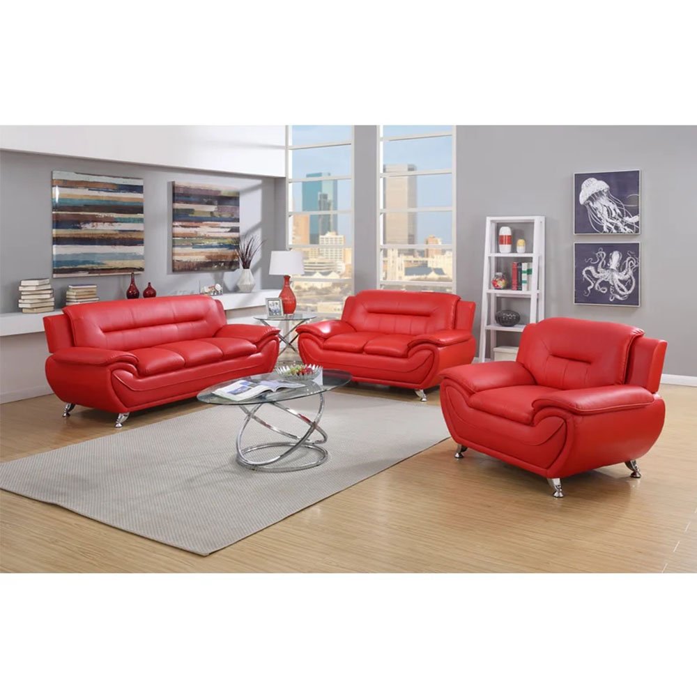 Factory Wholesale 1 2 3 Combination Sectional Sofa Classic Leather Office Sofa Couches Black Living Room Sofa Set Furniture