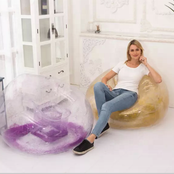 New arrival adult Glitter Inflatable Air Sofa for Living Room Bedroom.