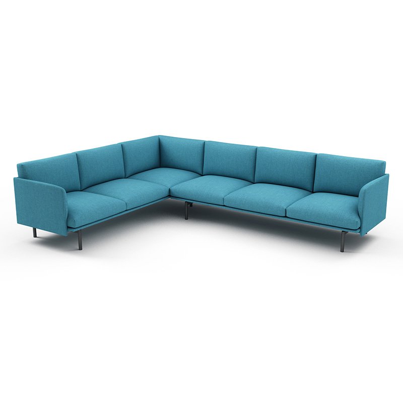 Office furniture commercial modern l shape fabric reception sofa couch office sofa set furniture