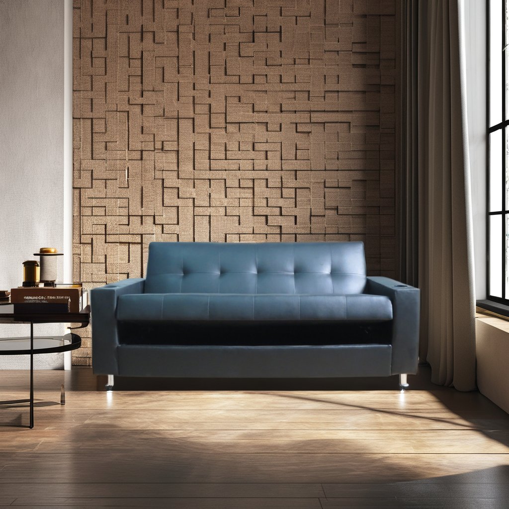 Modern Design Living Room Furniture Arms Folding Leather PU Flat Futon Storage Chesterfield Sofa Cum Bed With Cup Holder