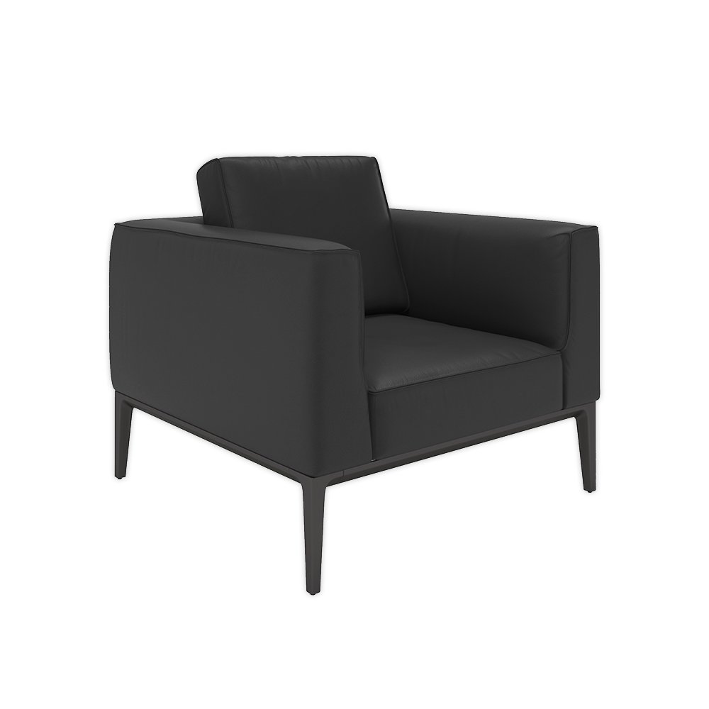 Leather Sofa Set Commercial Grade Furniture Office Sofa Public Area Modern Design Office Living Room Waiting Room Black 1 Set