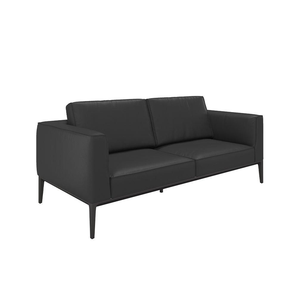 Leather Sofa Set Commercial Grade Furniture Office Sofa Public Area Modern Design Office Living Room Waiting Room Black 1 Set
