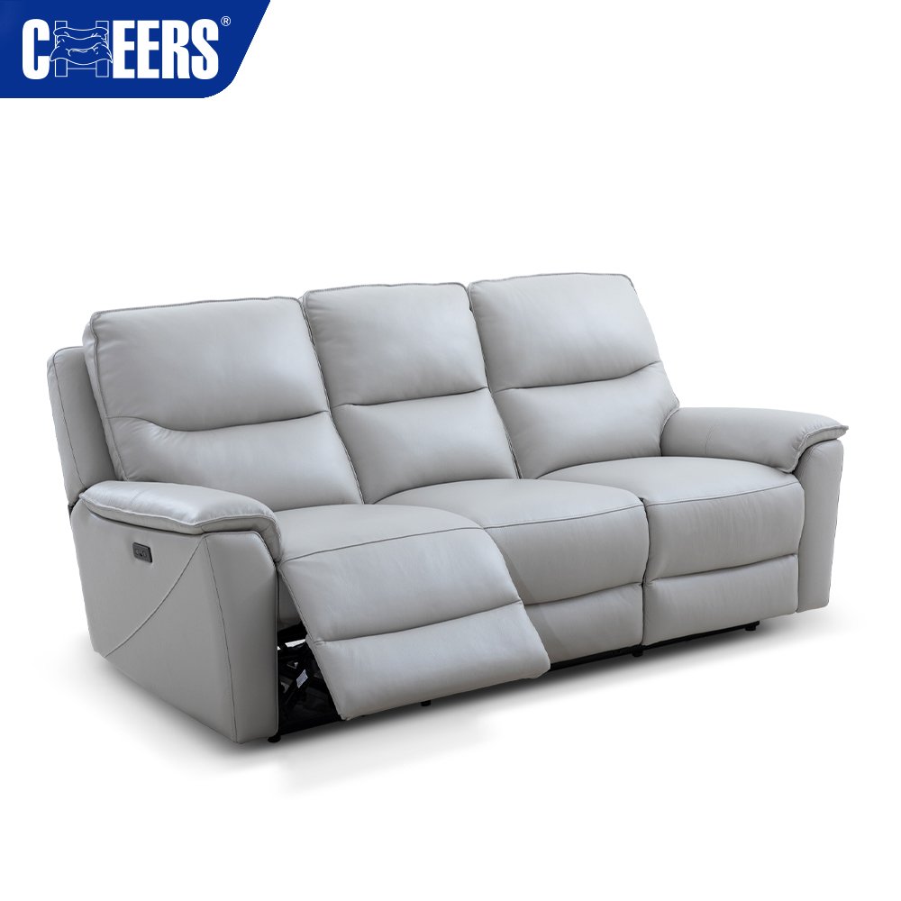 MANWAH CHEERS Modern 3+2+1 Classic Electric Home Recliner Sofa Set Furniture With Usb Charger