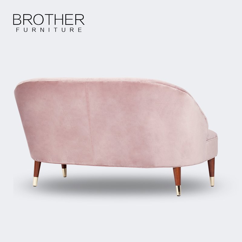 European Style Appearance pink furniture velvet wedding loveseat sofa