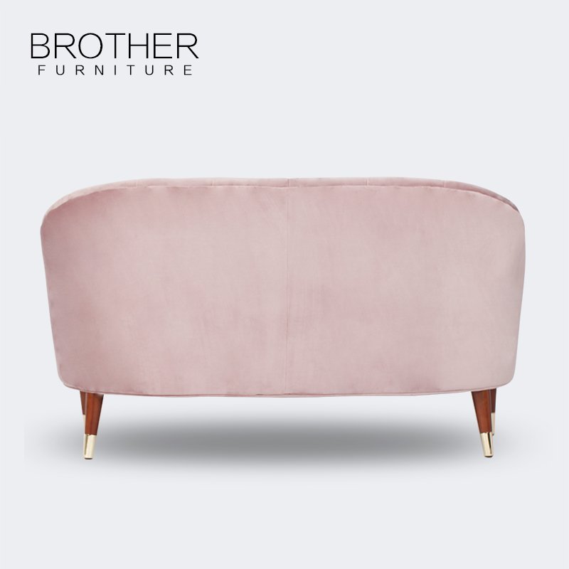 European Style Appearance pink furniture velvet wedding loveseat sofa