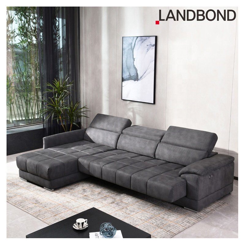 Multi-fuction Modern Fabric Home Office Furniture Living Room Grey Corner Couch Italian Sleeper Couches Sofa for villa and hotel