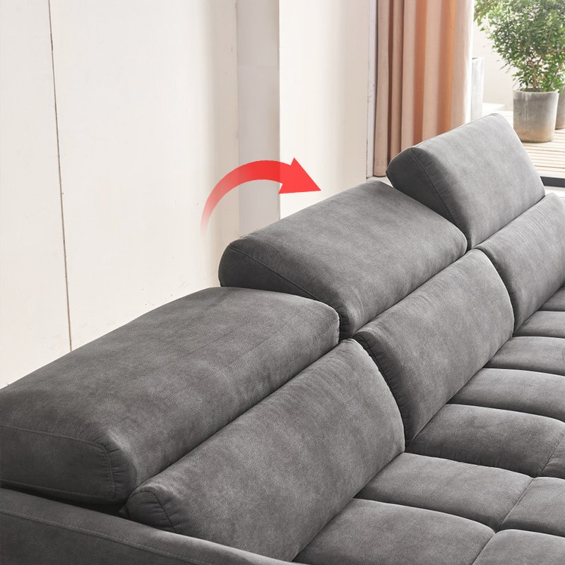 Multi-fuction Modern Fabric Home Office Furniture Living Room Grey Corner Couch Italian Sleeper Couches Sofa for villa and hotel