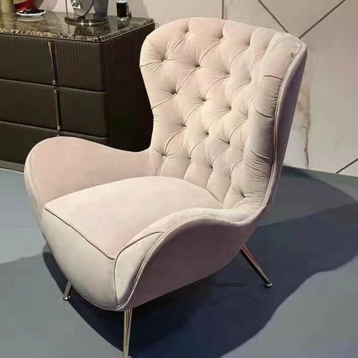 Armchair Chair Fabric Living Room Single Lounge Sofa Modern Designs Accent Leisure for Hotel Velvet Home Furniture Sofa Set T/T