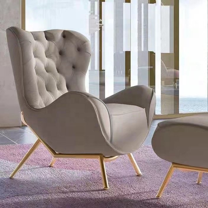 Armchair Chair Fabric Living Room Single Lounge Sofa Modern Designs Accent Leisure for Hotel Velvet Home Furniture Sofa Set T/T