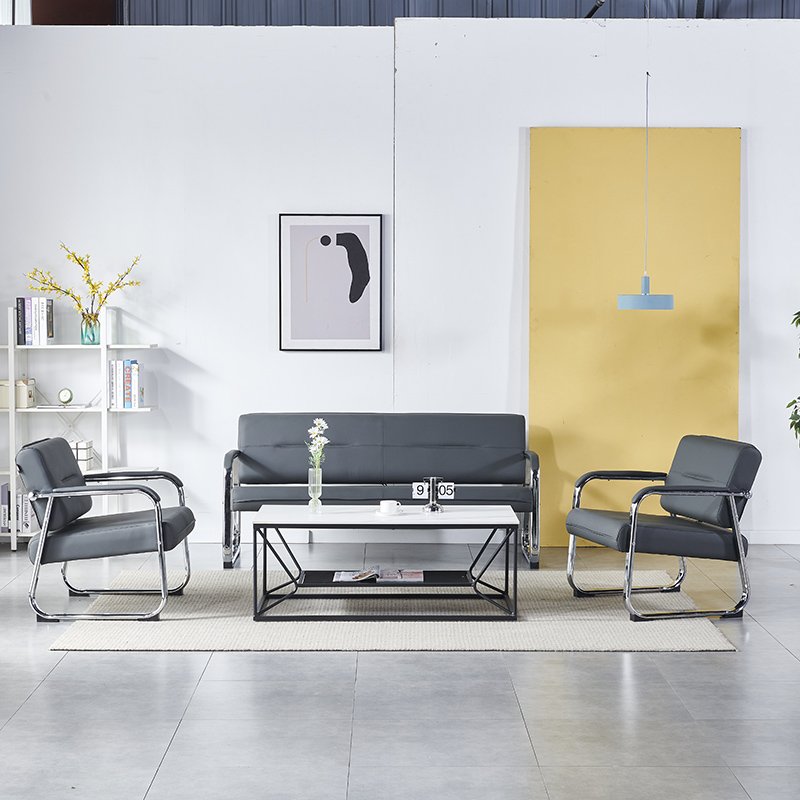 Factory Direct Low Price Office Sofa Waiting Room Sofa Chairs Leather Ergonomic Office Sofa Without Wheels