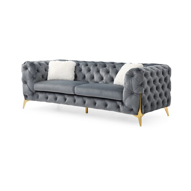 European style wood legs upholstery 3 seater modern modular velvet sofa sectional couch living room sofa set sofas for home