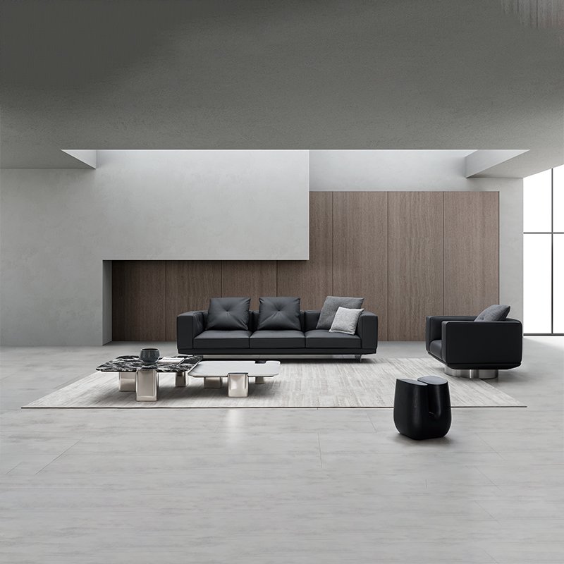 Italian Style Office Furniture Reception VIP Leather Office Sofa Set Moderne Canape Design
