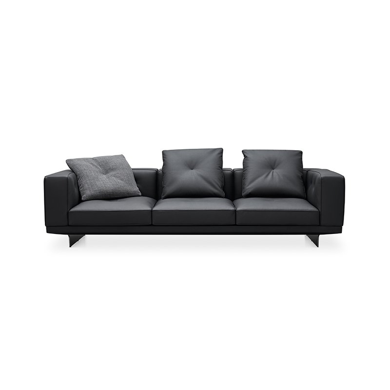 Italian Style Office Furniture Reception VIP Leather Office Sofa Set Moderne Canape Design