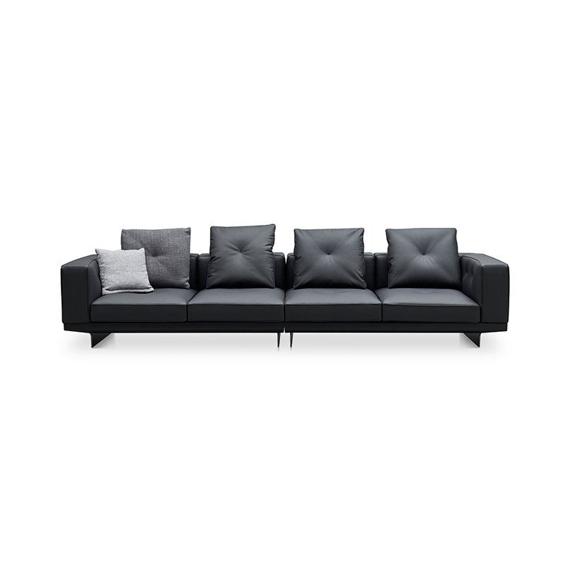 Italian Style Office Furniture Reception VIP Leather Office Sofa Set Moderne Canape Design