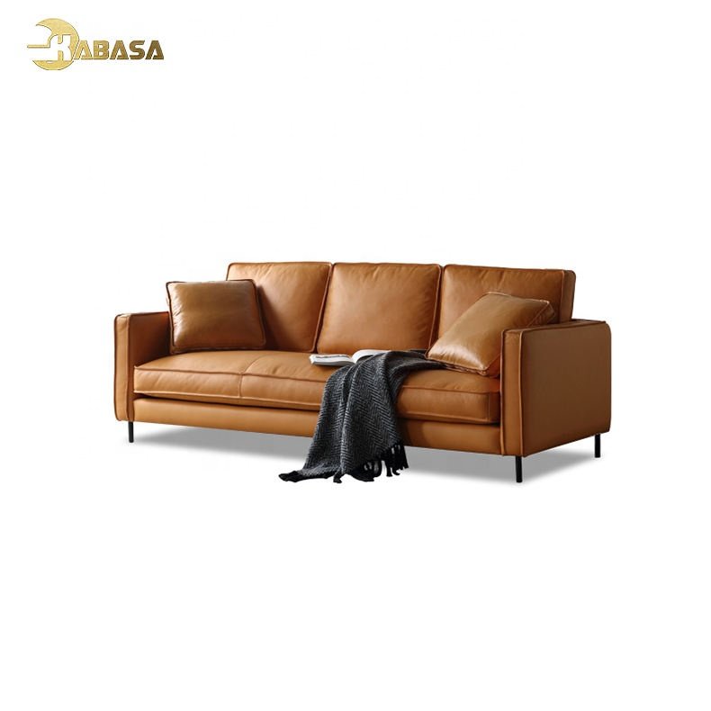 Wholesale Modern Design Living Room Sofas 18989 Leather Sofa Set Furniture Modern Home Furniture Contemporary GENUINE Leather