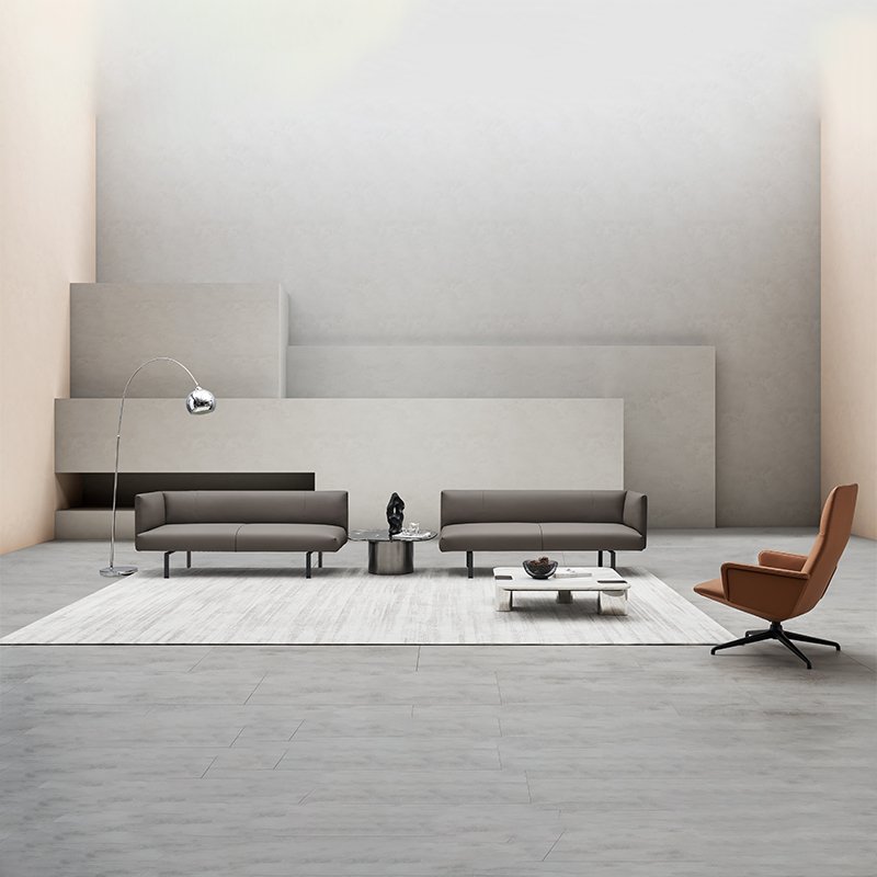 Commercial Design Reception Visitor Executive Sofa Modern Leisure Office Sofa Leather Set