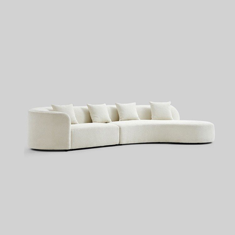 Luxury modern style living room interior curved sofa & lounge chair 2 piece set sofa set furniture living room