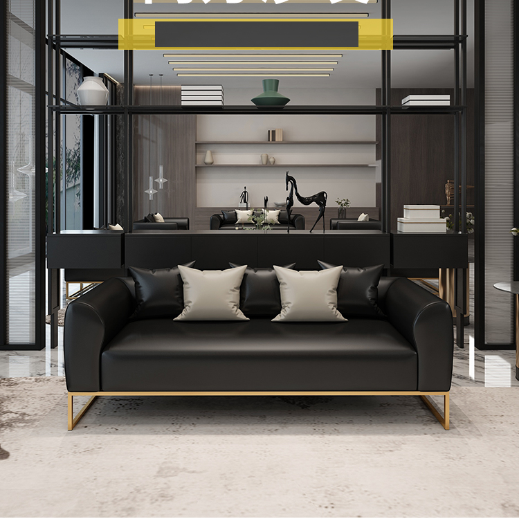 Light luxury sofa set furniture tea table combination set simple modern leather sofa living room business office sofa