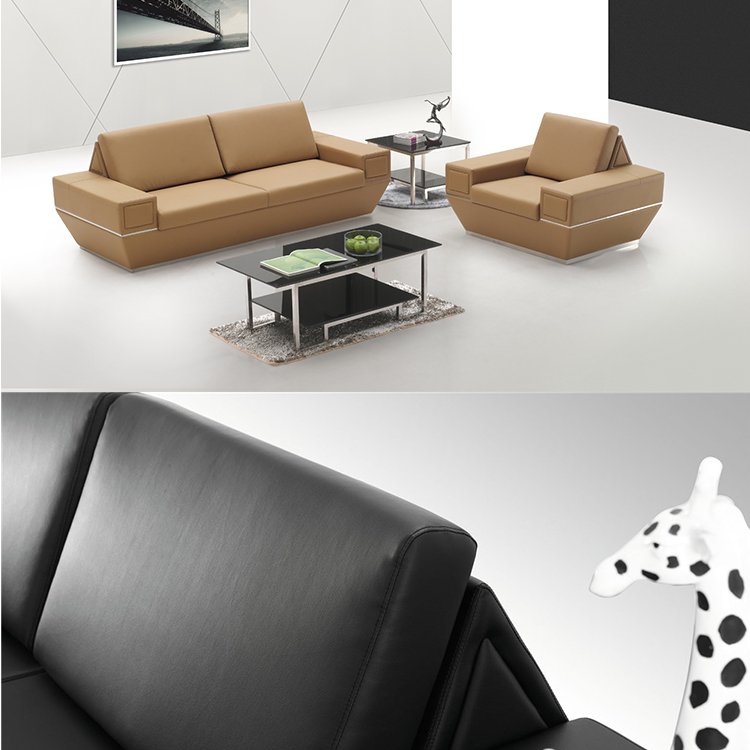 modern high quality boss director ceo reception area genuine leather office sofa set furniture
